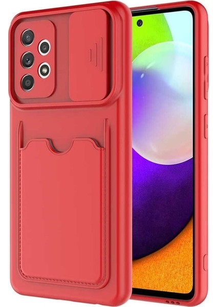 Samsung Galaxy A52 Uyumlu Kılıf Kartix Kapak, Kırmızı
