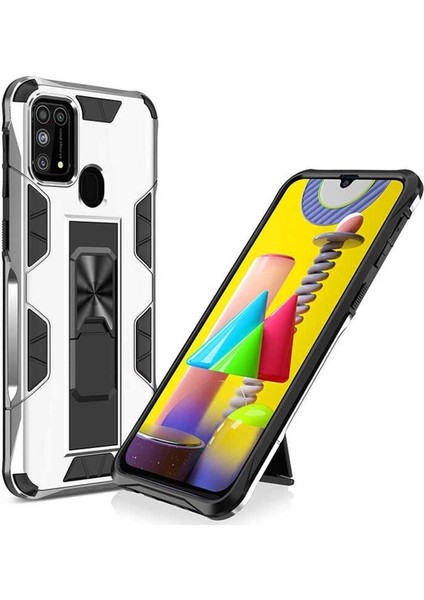 Samsung Galaxy M31 Uyumlu Kılıf Volve Kapak, Gri