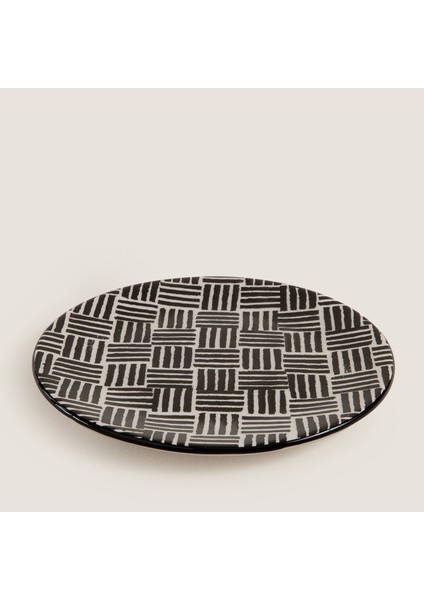 Sisam Lines Pasta Tabağı 19 cm Sıyah/beyaz fiyatları