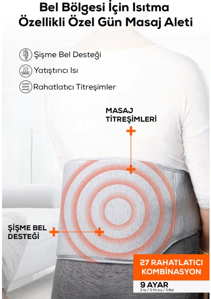 Titreşimli Isıtmalı Şişme Bel Desteği Bel Masaj Aleti