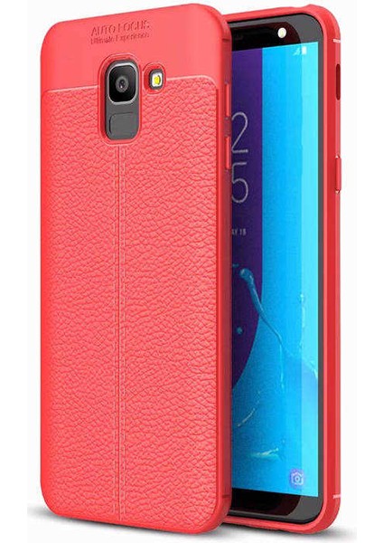 Samsung Galaxy J6 Uyumlu Kılıf Niss Silikon Kapak, Kırmızı