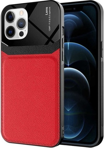 Apple iPhone 12 Pro Uyumlu Kılıf Emiks Kapak, Kırmızı