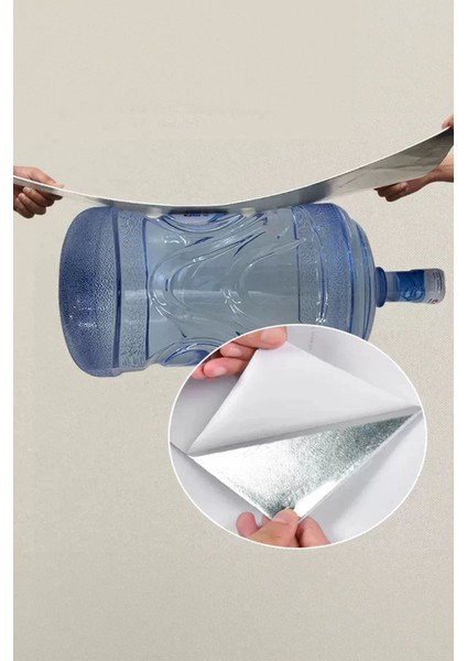 Beyaz Mermer Desenli Alüminyum Plastik Duvar Sticker 60X30 cm - Su ve Toz Geçirmez, Kolay Temizlenir modelleri