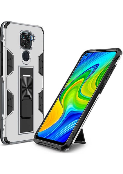 Xiaomi Redmi Note 9 Uyumlu Kılıf Volve Kapak, Gri