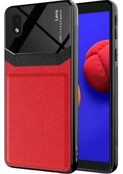 Samsung Galaxy A01 Core Uyumlu Kılıf Emiks Kapak, Kırmızı