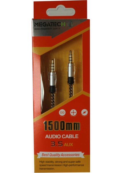 3.5 Aux 1.5mt Stereo Ses Kablosu