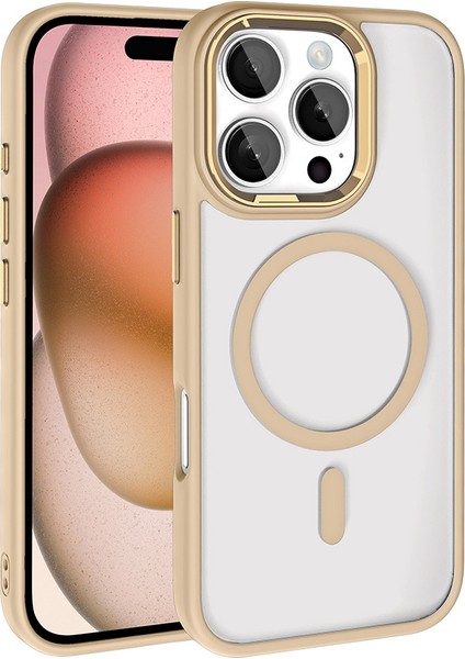 Apple iPhone 16 Pro Max Kılıf Magsafe Şarj Özellikli Kamera Korumalı Kripto Kılıf