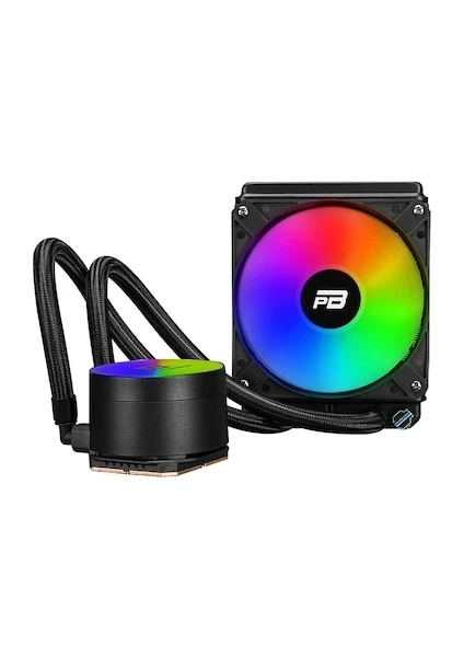 NOBLE 120 Rainbow Fanlı 120mm (LGA1700-AM4-AM5) Uyumlu Sıvı Soğutma Sistemi (Siyah)