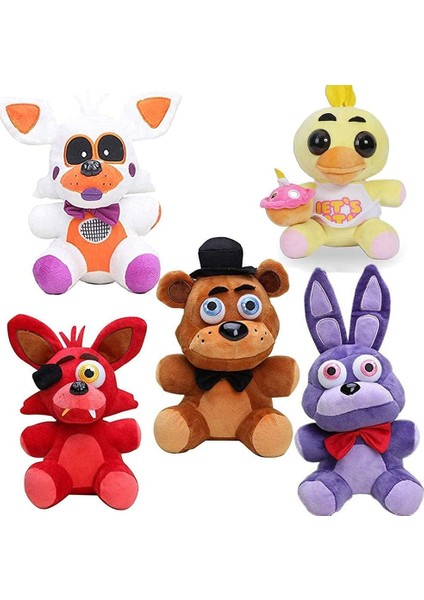 Paket Beş Gece Peluş Oyuncaklar 7 Inç Beş Gece Peluş Oyuncaklar (5 Adet) (Yurt Dışından)