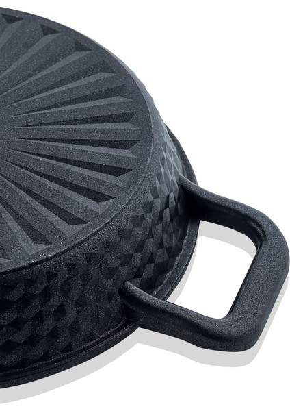 3'lü Granit Döküm Sahan Tava Seti – Yapışmaz, Dayanıklı ve Şık 22/20/18 cm