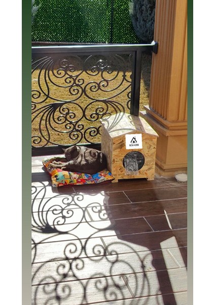 Besa Home Yağmura ve Soğuğa Dayanaklı Osb Kedi Evi Yuvası fırsatları