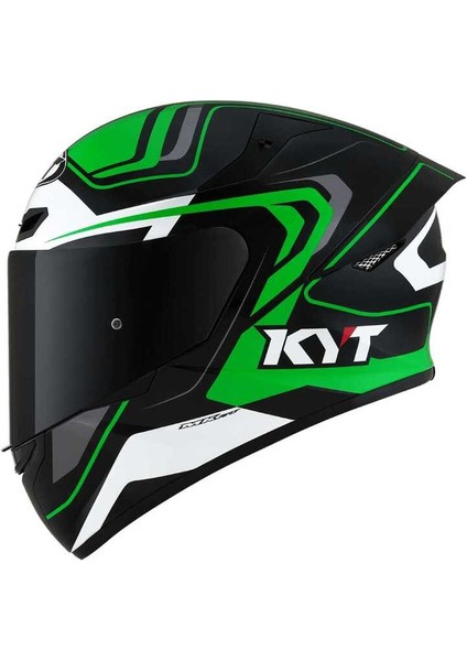 Tt-Course Overtech Siyah-Yeşil Tam Kapalı Kask