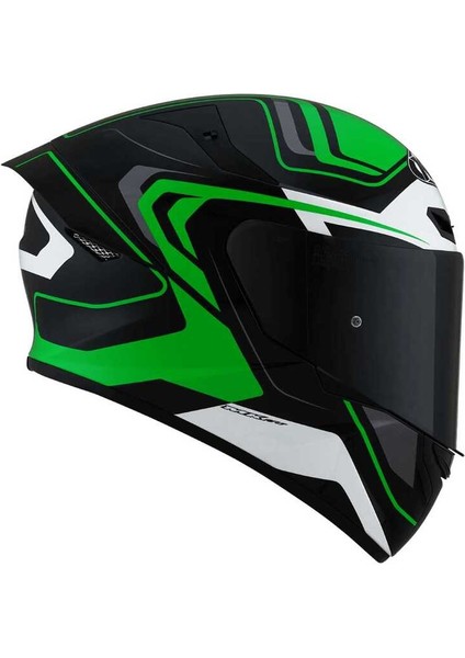 Tt-Course Overtech Siyah-Yeşil Tam Kapalı Kask