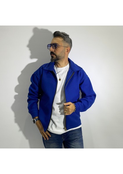 Sırtı Nakış Detaylı Oversize Kaşe Ceket