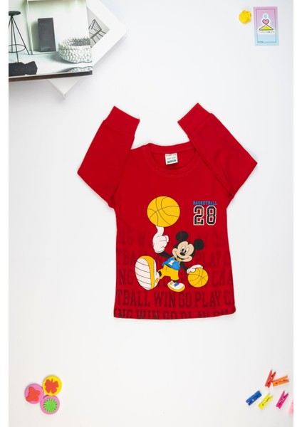 Kaplan Baskılı Uzun Kollu Çocuk Sweatshirt 1-4 Yaş