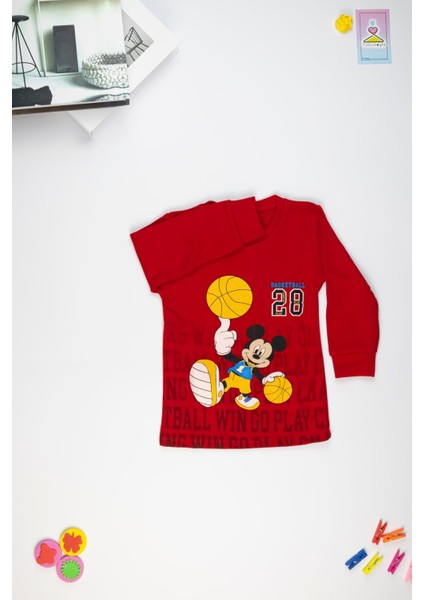 Kaplan Baskılı Uzun Kollu Çocuk Sweatshirt 1-4 Yaş