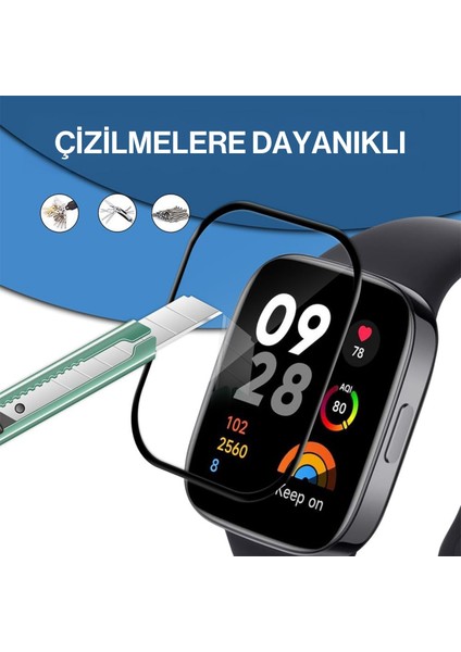 Xiaomi Redmi Watch 3 Uyumlu 3D Cam Full Ekran Koruyucu