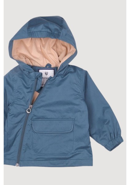 Kapüşonlu Önden Fermuarlı Cepli Hafif Yağmurluk Kız ve Erkek Çocuk Mont modelleri