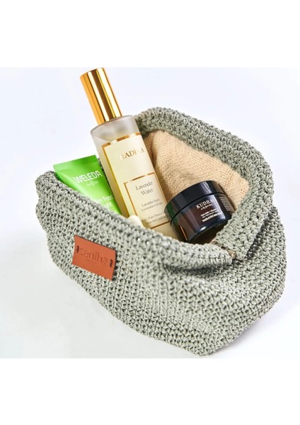 El Yapımı Mini Clutch Çanta - Yeşil