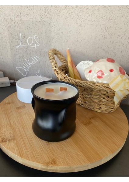 Premium Seri Dalga Modelli Siyah Kokulu Mum