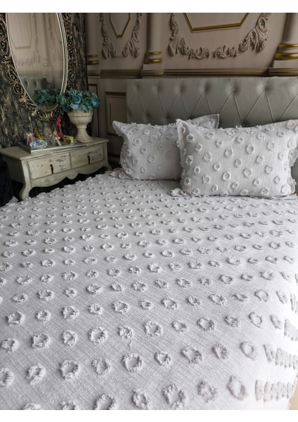 Lal Home Ponpon Pamuklu 3 Parça Pike Takımı