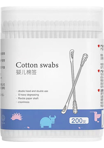 Bebek Çubukları, Babychildren Kulak Temizleme Aracı, Burun Pamuklu Çubuklar, Ultra Ince Çift Uçlu Pamuklu Çubuklar (Yurt Dışından)