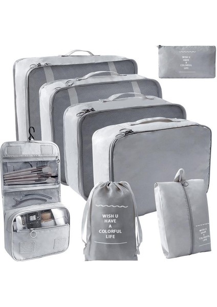 8 Parçalı Seyahat Valiz Düzenleyici Organizer (Yurt Dışından)