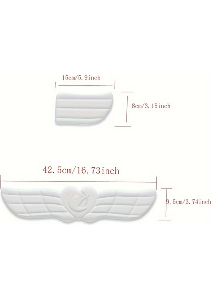 Tcherchı Ergonomik Melek Kanatları Mouse Pad Bilek Destekli Kaymaz Tabanlı Klavye Matı (Yurt Dışından)