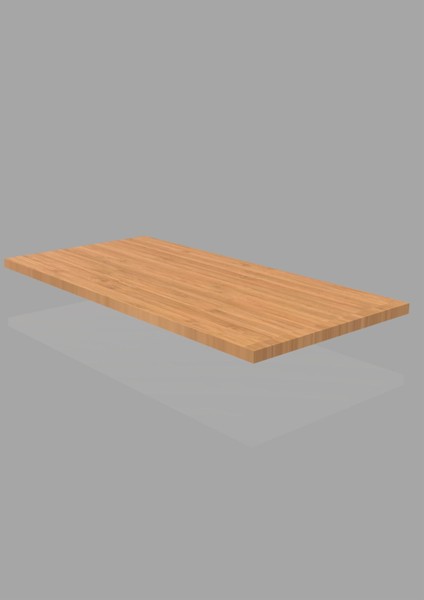 25 x 60 Bambu Ahşap Raf, Sunta Tekli Raf
