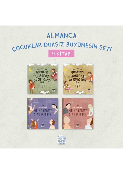 Almanca Çocuklar Duasız Büyümesin Seti (4 Kitap) - Sait Köşk