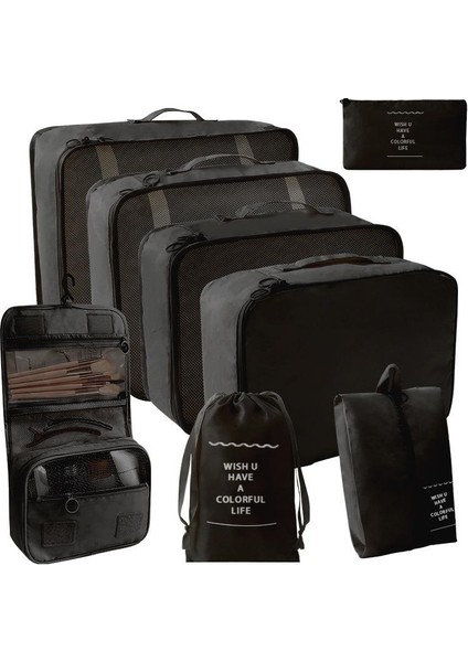 8 Parçalı Seyahat Valiz Düzenleyici Organizer (Yurt Dışından)