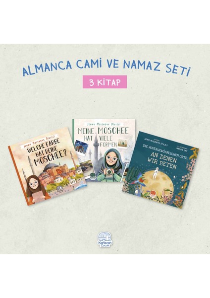Almanca Camilerimiz ve Namaz Seti, (3 Kitap) - Jenny Molendyk Divleli