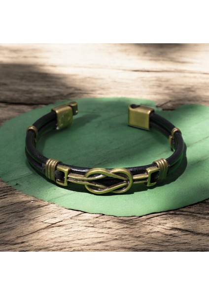 Denizci Düğümü Figürü ile Şıklık - Siyah Deri Bileklik - Metal Mıknatıs Kapama modelleri