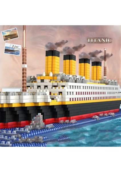 Yetişkinler ve Çocuklar Için Titanic Model Mikro Bloklar Yapı Seti Puzzle Dıy Eğitici Oyuncak Hediye 1860 Parça (Yurt Dışından)