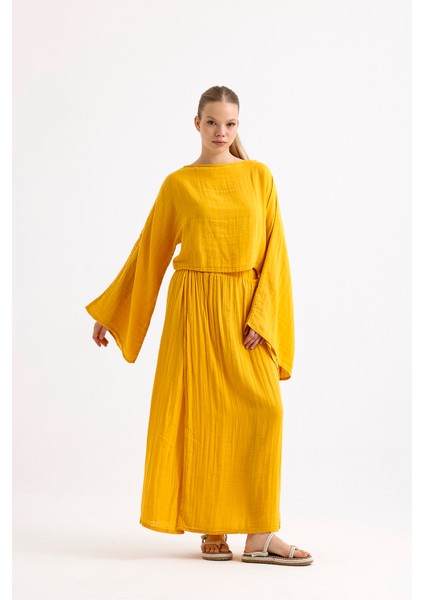 Müslin Iki Yandan Yırtmaçlı Etek modelleri