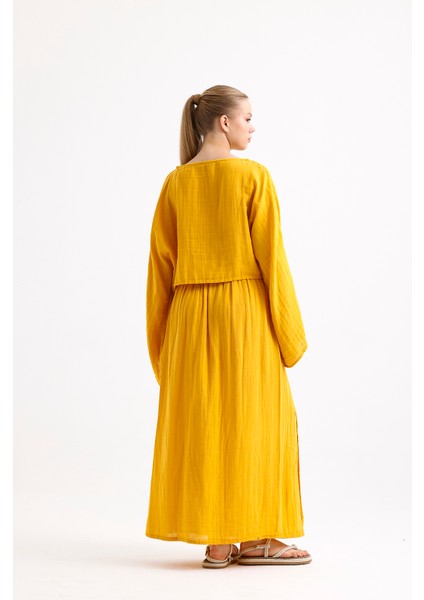 Müslin Iki Yandan Yırtmaçlı Etek indirimleri