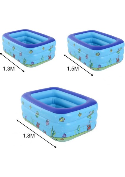 Katlanabilir Çok Amaçlı Pvc Şişme Aile Havuzu Mavi - 1.8m (Yurt Dışından)