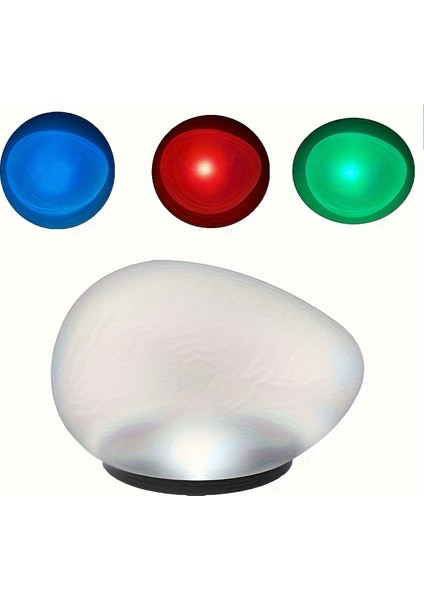 Dış Mekan ve Iç Mekan Için Çok Renkli Işıklara Sahip Güneş Enerjili LED Arnavut Kaldırımı Lambası Beyaz (Yurt Dışından)