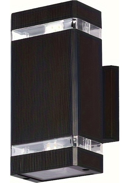 Dış Mekan Için Suya Dayanıklı Minimalist Modern LED Duvar Lambası Siyah (Yurt Dışından)