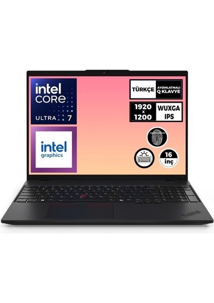 Thinkpad L16 G1 Ultra 7 155U 64GB 1tb SSD 16" Wuxga W11P Bilgisayar 21L4S103TX 019