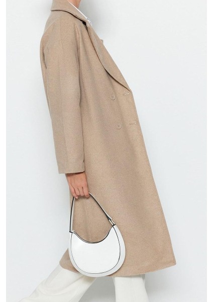 Kadın Moda Şık Oversize Ceket Yaka Uzun Düz Astarlı Oversize Geniş Kesim Uzun Yünlü Kaşe Kaban modelleri