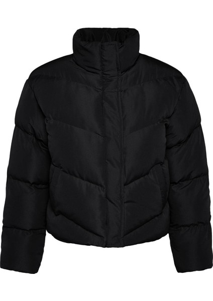 Kadın Moda Şık Regular Dik Yaka Standart Düz Astarlı Regular Su Itici Şişme Mont