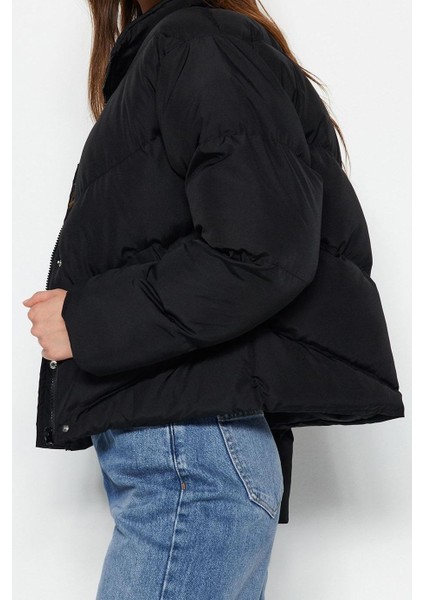 Kadın Moda Şık Regular Dik Yaka Standart Düz Astarlı Regular Su Itici Şişme Mont fırsatları