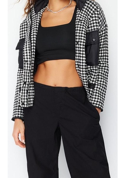 Kadın Moda Şık Bol Dik Yaka Standart Kazayağı Astarlı Oversize Kazayağı Tüvit Ince Mont modelleri