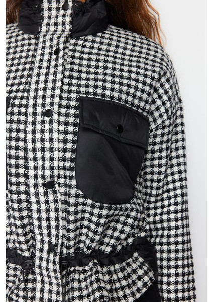 Kadın Moda Şık Bol Dik Yaka Standart Kazayağı Astarlı Oversize Kazayağı Tüvit Ince Mont indirimleri