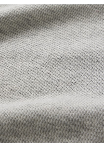 Erkek Çocuk Gri Waffle Örgü T-Shirt