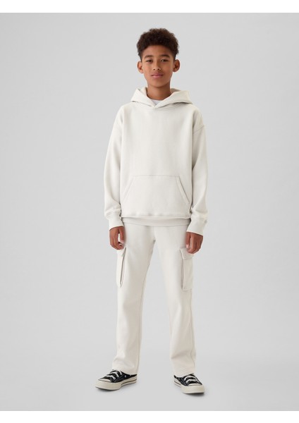 Erkek Çocuk Kırık Beyaz Vintage Soft Relaxed Kargo Eşofman Altı fiyatları