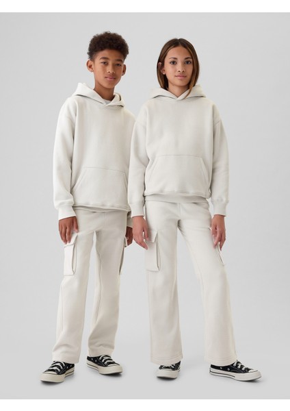 Erkek Çocuk Kırık Beyaz Vintage Soft Relaxed Kargo Eşofman Altı indirimleri