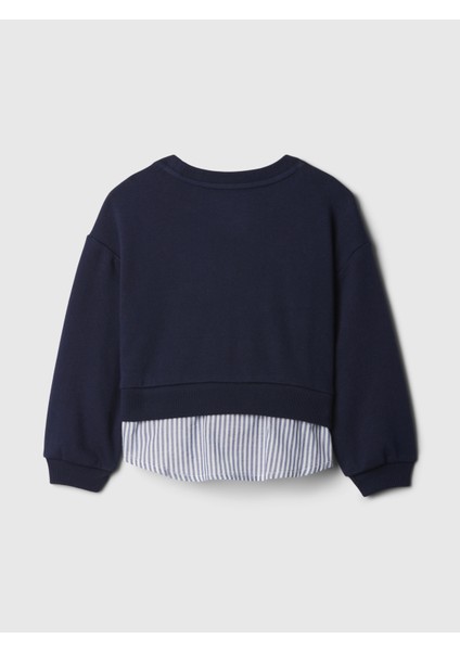 Kız Bebek Lacivert Gap Logo Brannan Bear Grafikli 2-In-1 Sweatshirt modelleri