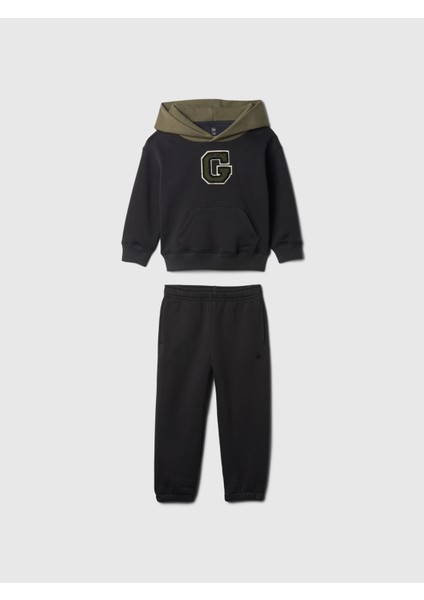 Erkek Bebek Siyah Gap Logo Vintage Soft Sweatshirt Set